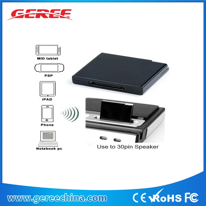 BTWireless 30 Pin A2DP Music Receiver Adapter For iPhone Dock Black