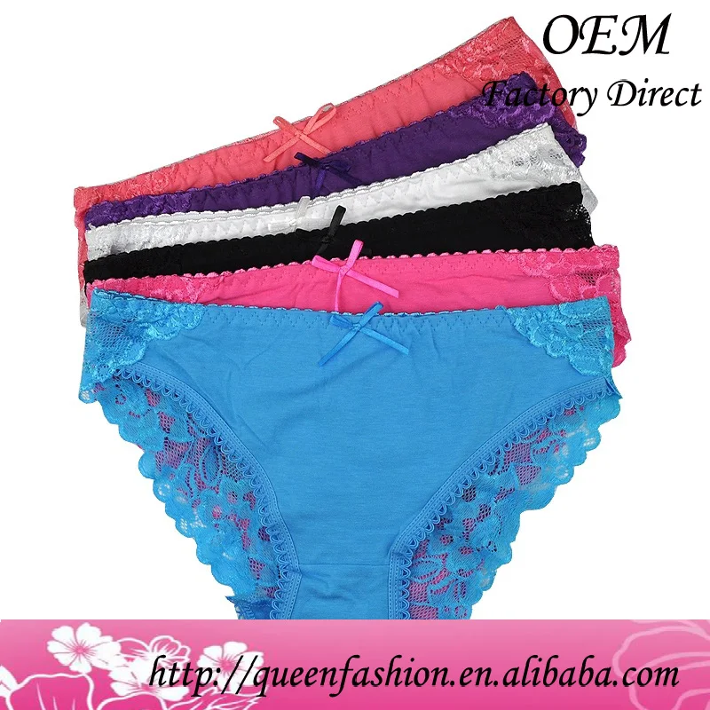 

Sexy lace lady underwear cotton womens tanga briefs, Multi color