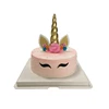 2019 New product happy birthday decorations theme set polymerclay unicorn cake topper with ears and eyelashes