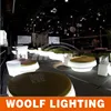 modernism bright color led plastic bench children chair