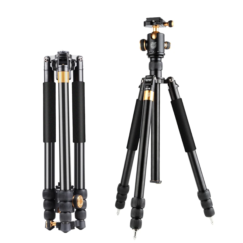 

Factory price OEM 1630cm professional Q999B Aluminum alloy tripod for Digital DSLR Video Camera tripod have monopod, Black,customize ok