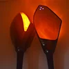 3 Blue Point LED Arrow Carbon Motorcycle LED Integrated Blinker Turn Signal Gloss Mirrors Set For HONDA VFR 800 400 RVF RC51