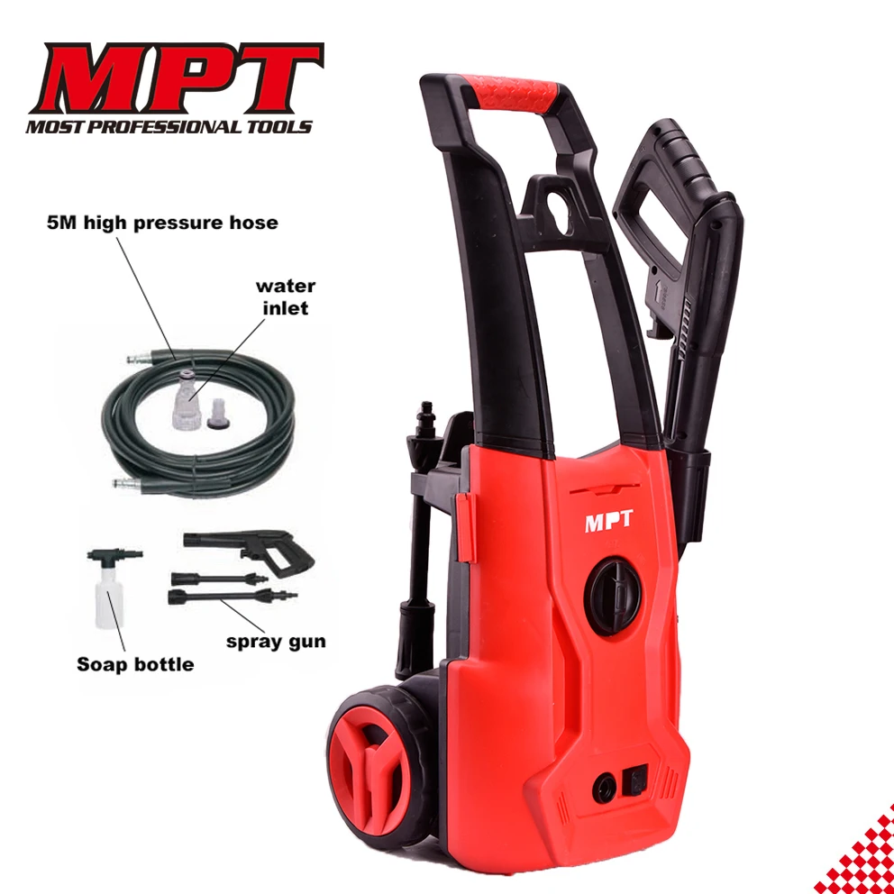 
MPT 1400W portable high pressure washer 125bar electric car washer high pressure clenaer 