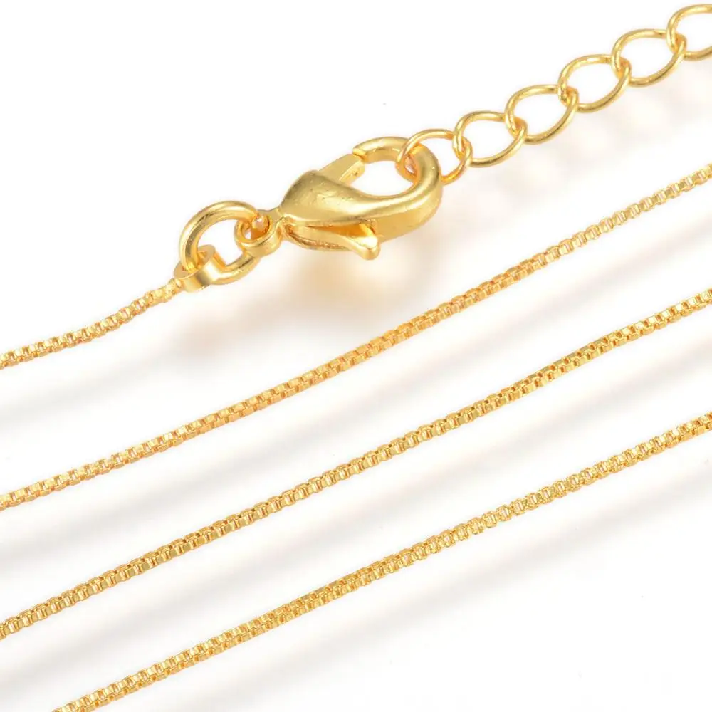 

PandaHall Real 18K Gold Plated Brass Box Chains Making Necklace