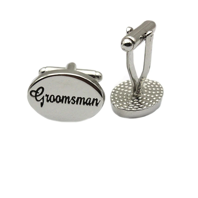 
Wholesale Letter Groomsman Best man Page boy Usher Engagement Party Mens blank Wedding Cufflinks 
