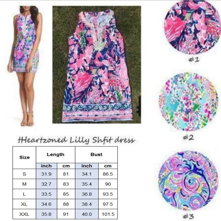 

Lilly Pulitzer Classic Shift Dress with Lace for mommy and me, 3 colors as pics