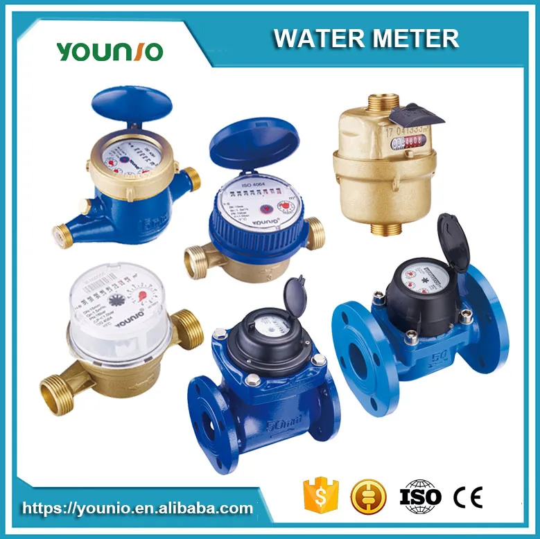 Younio Lowest Price Single Jet Water Meter,Dry Type Pulse Output with