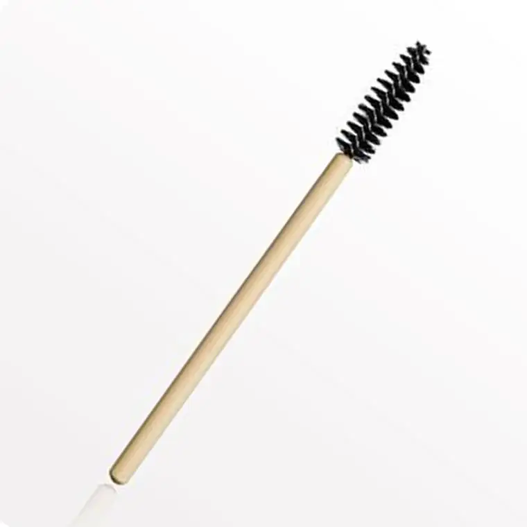 Factory sells high quality eco Bamboo handle cosmetic eyelash brush applicator bamboo mascara stick