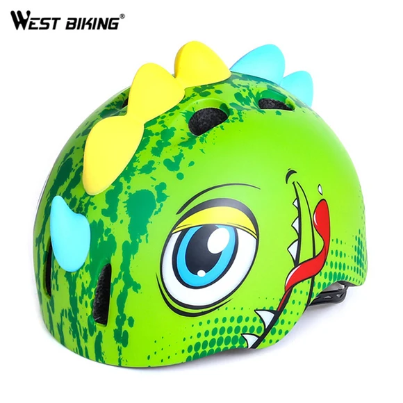 

WEST BIKING Kids Cycling Helmet Road Bike MTB Roller Skating EPS+PC Ultralight Bicycle Helmets Safety Child Bike Helmet, Chameleon