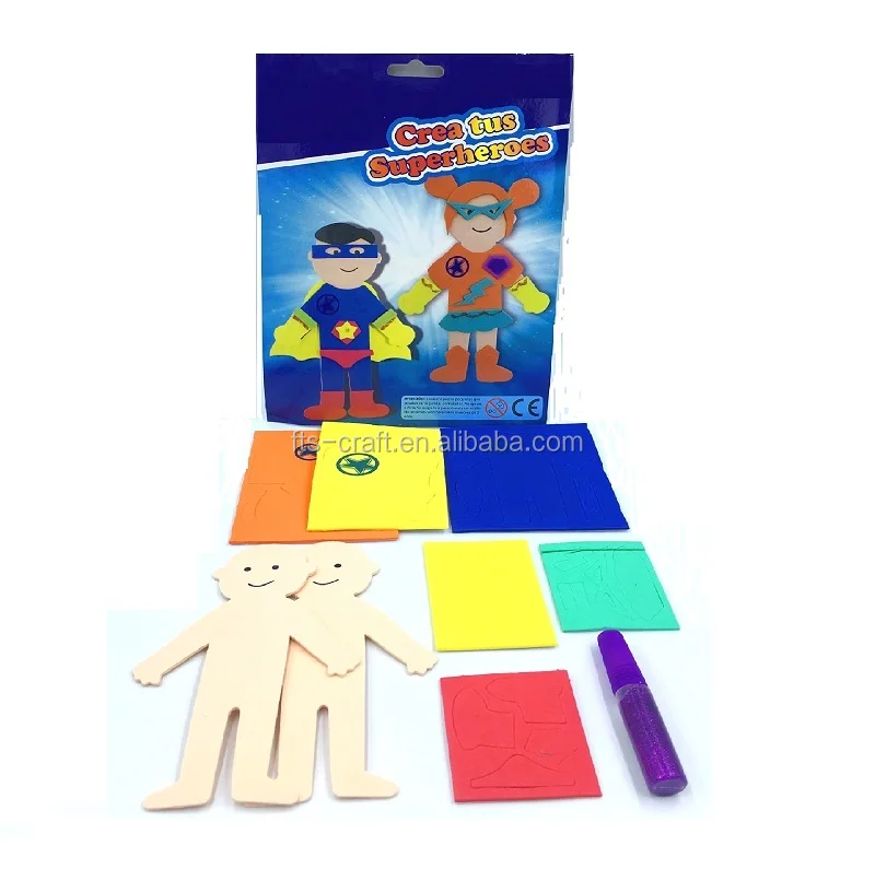 Kids Craft Kit Diy Foam Doll For Eva Foam Superhero Buy Craft Kit