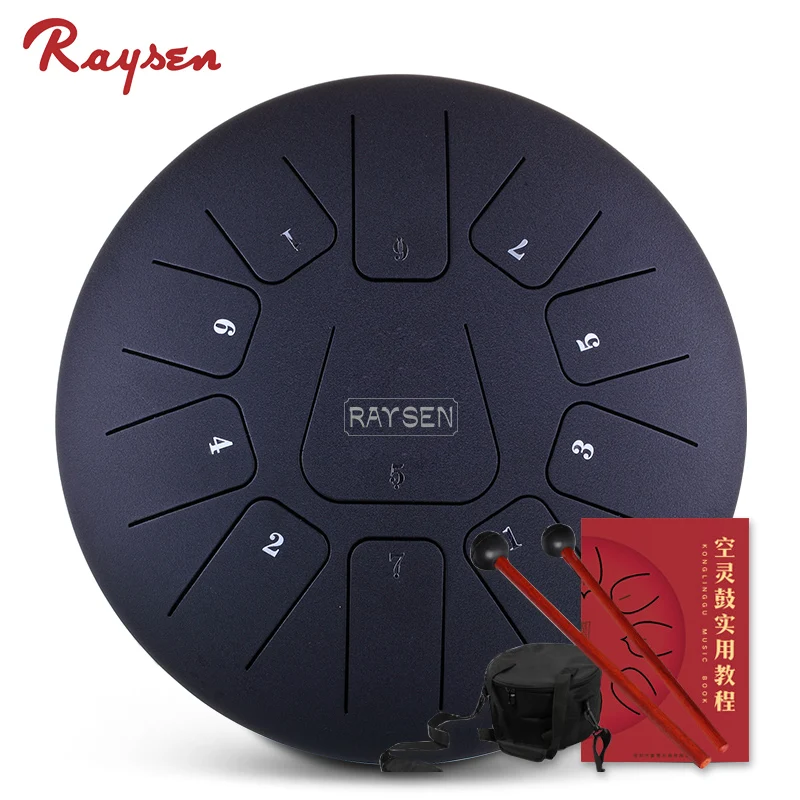 

Hotsale percussion instrument Raysen steel tongue drum set, Multi colors