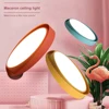 Macaron Modern Cheap 28w 25w 32w Home Decoration Ceiling Lamps Hot Sale Multicolor Smart Remote Control Led Ceiling Light