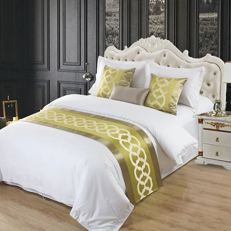 Luxury Decorative Bedding Set Bed Runner Hotel 100 Polyester Printed