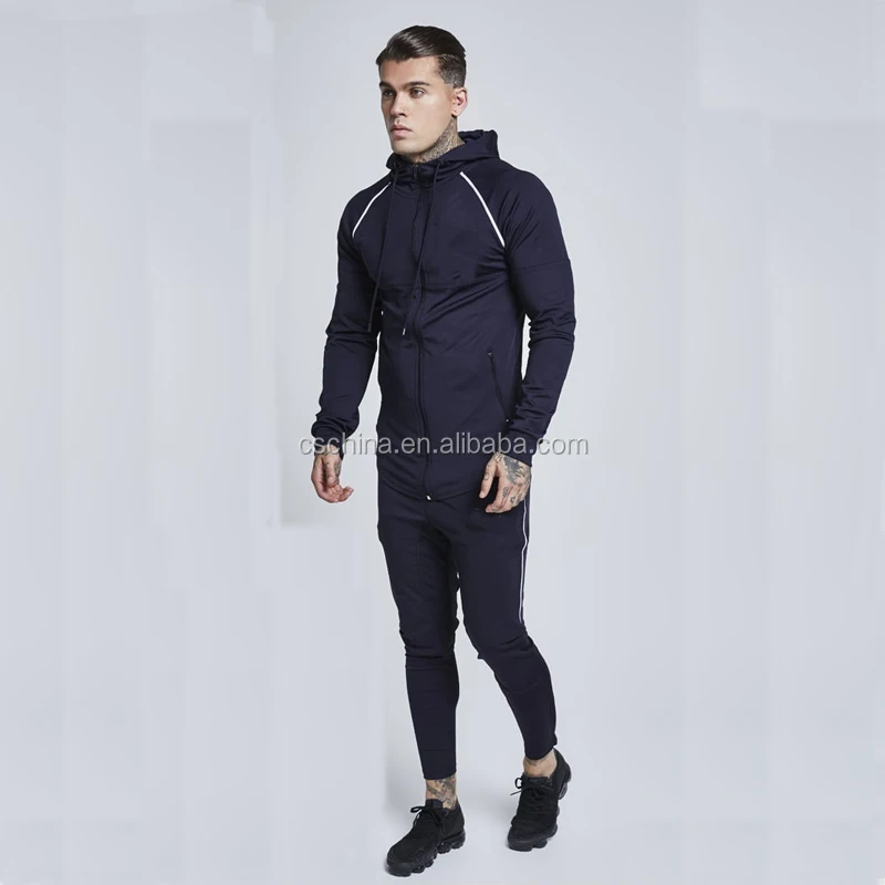 Wholesale Latest Design Quick Dry Men Plain Striped Tracksuit Buy Men