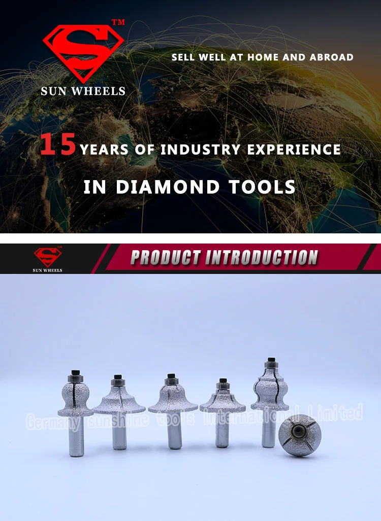 European Iii Type Knife Diamond Quartz Cutter / Router Bit For