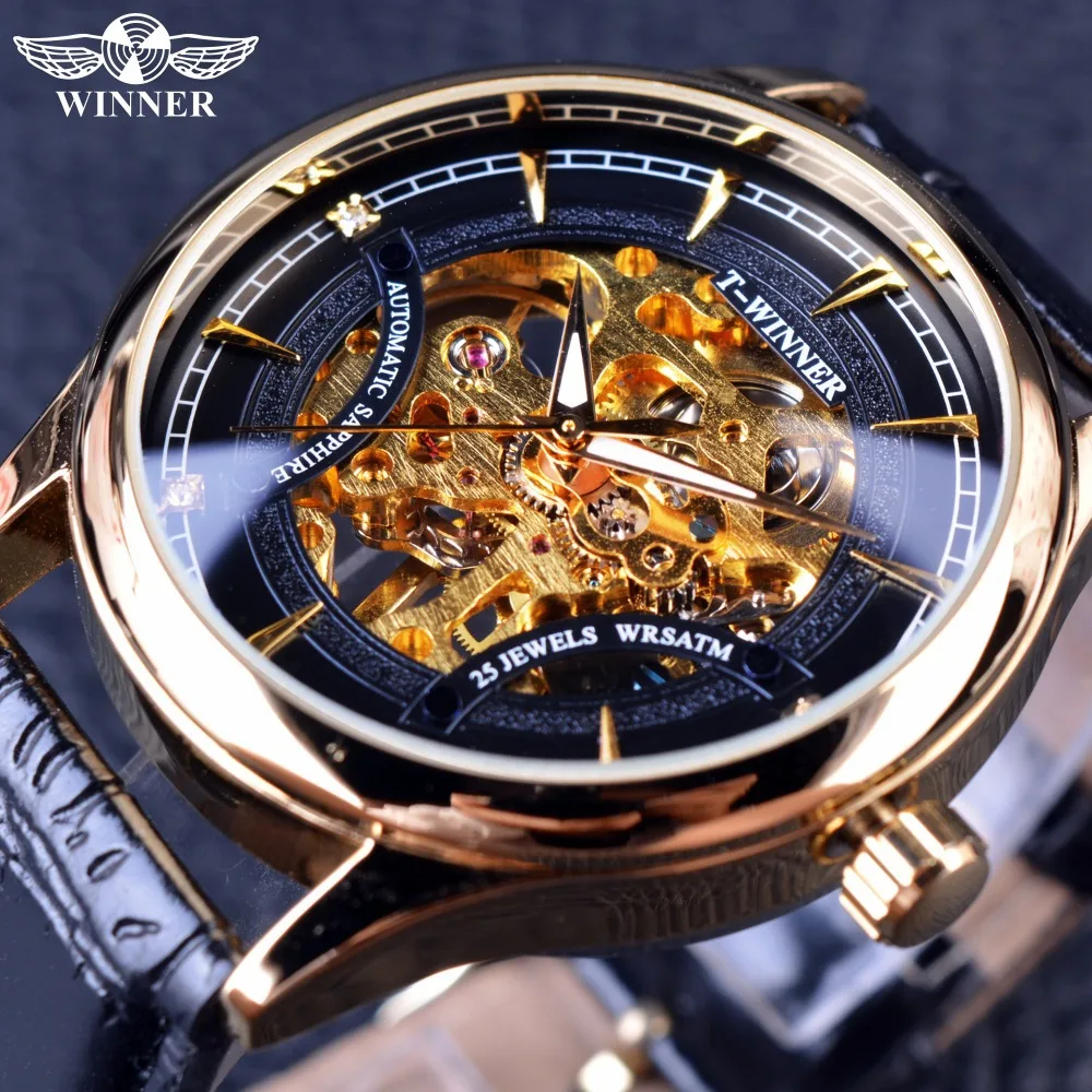 

Winner Watch 2019 Fashion Buy Winner Watches Men Wrist Luxury Skeleton Men Automatic Mechanical Brand Watch Relogio Masculino, 9-color