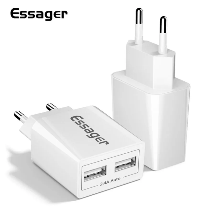 

Essager Dual USB Wall Charger 2.4A Fast Charging Travel Charger For iPhone Xiaomi Samsung Mobile Phone Charger, N/a