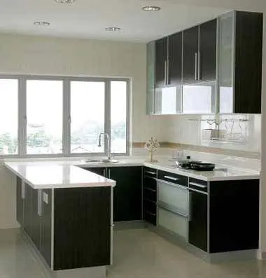 Kitchen Cabinetry Finished Espresso Full White Uv Lacquer Kitchen