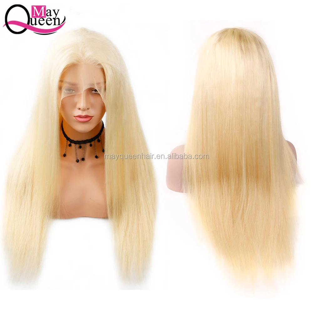 

Mayqueen hair Wholesale silky Straight Blonde 613 Lace Frontal Human Hair Wig