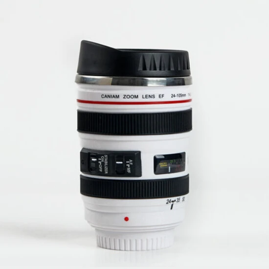 

LFGB Approved Logo Customized Brand Mug Camera Lens Styled Coffee Cup, N/a