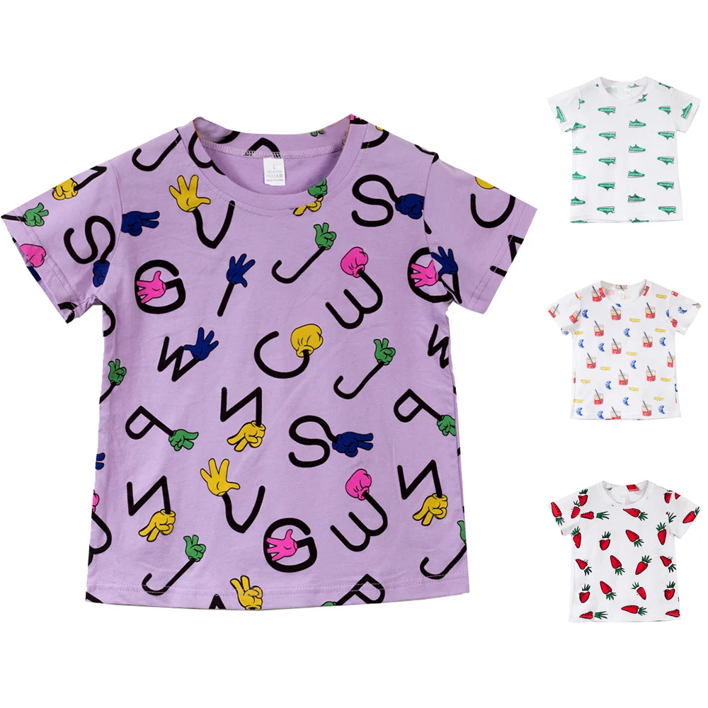 2020 OEM Custom t-shirt designed girl's cotton t-shirt printing