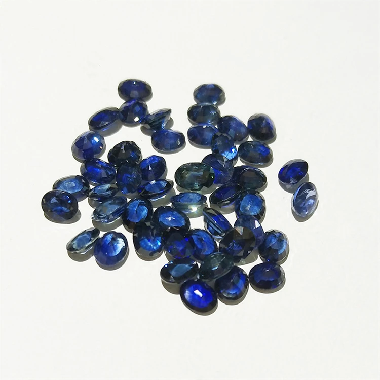 

Luxury Jewelry Making Stone 3.5x4.5mm Natural Sapphire Oval Shape Loose Gemstone Wholesale, Blue sapphire