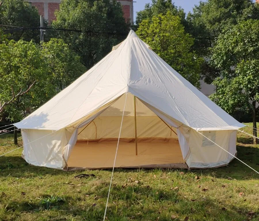 防水户外野营棉帆布 5m 贝尔帐篷 teepee yurt glamping 帐篷