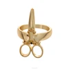 latest gold finger ,gold scissors shape ring from Alibaba
