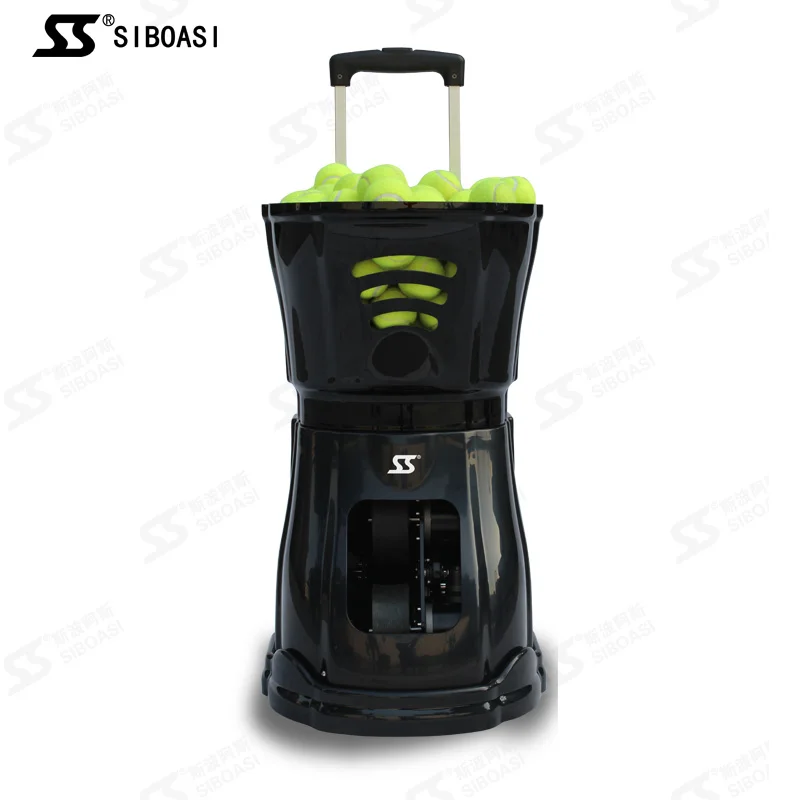 

SIBOASI S3015 tennis ball shooting serving machine for promotion #tennis ball shooting machine, Black