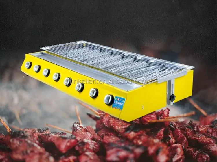 8 Burners Indoor Outdoor Portable Smoker Stainless Iron Rotating