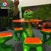 Zigong Sanhe robot fiberglass manufacturer outdoor Dinosaur Table Taboret