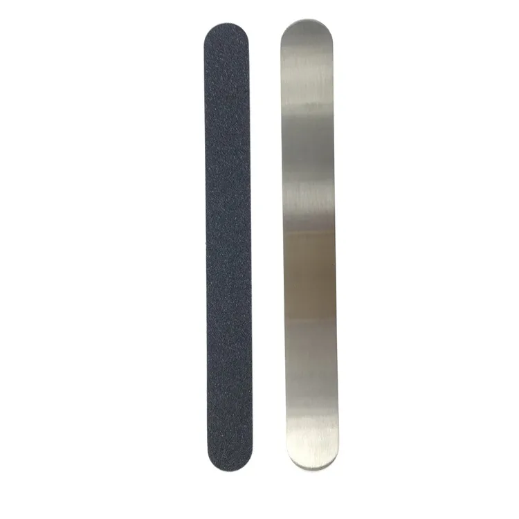 

2019 high quality stainless steel nail file wholesale double side sandpaper metal nail file, Sandpaper :black;metal board :stainless steel