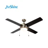 new design modern decorative 4 palm leaf blades 220v led light copper motor remote control soundless ceiling fan lights