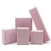 Embossing Pink Velvet Necklaces Bracelet Rings Packing Box Custom Logo Printed Jewelry Box