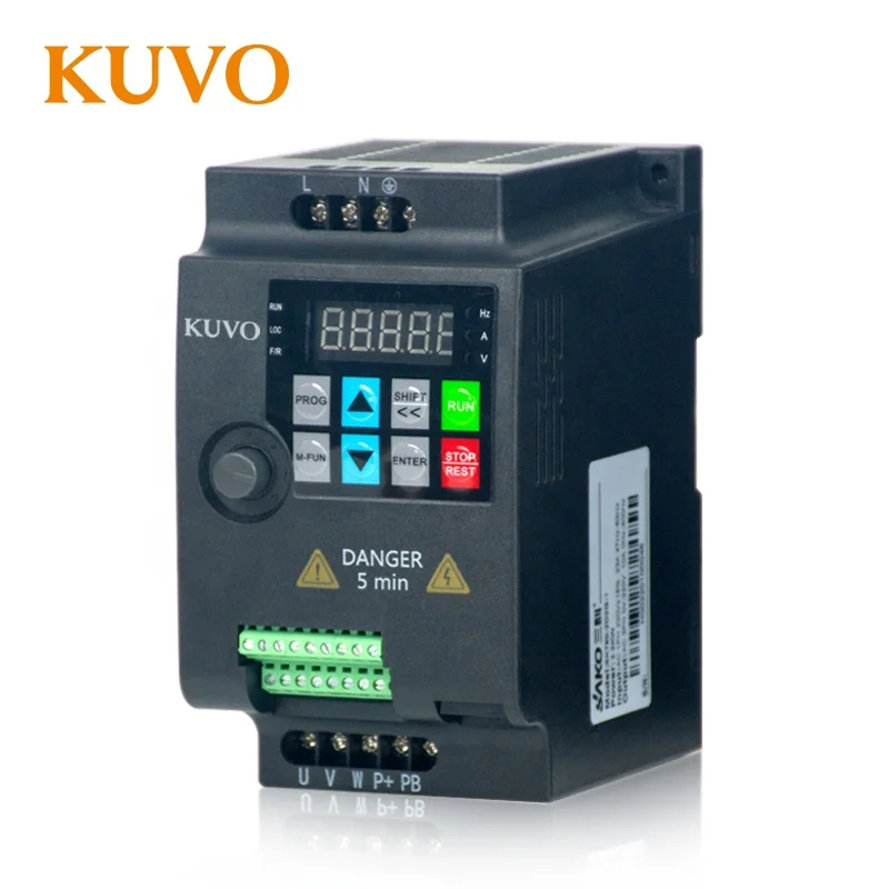 
230V Single Phase Input 1.5kw 2HP Mini VFD Variable Frequency Drive Inverter for Motor Speed Control 