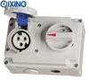 16a waterproof 16amp 3pin socket with switch and interlock qx7278