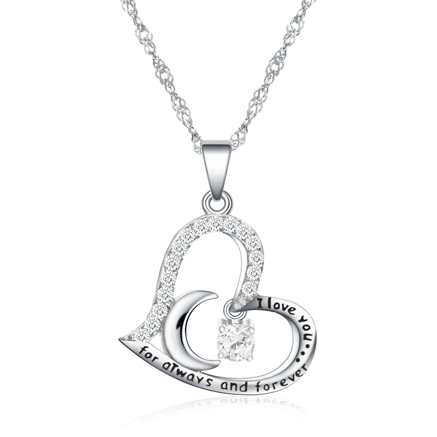 white gold birthstone necklace for mom