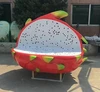 Artificial fiberglass dragon fruit bench statue for sale