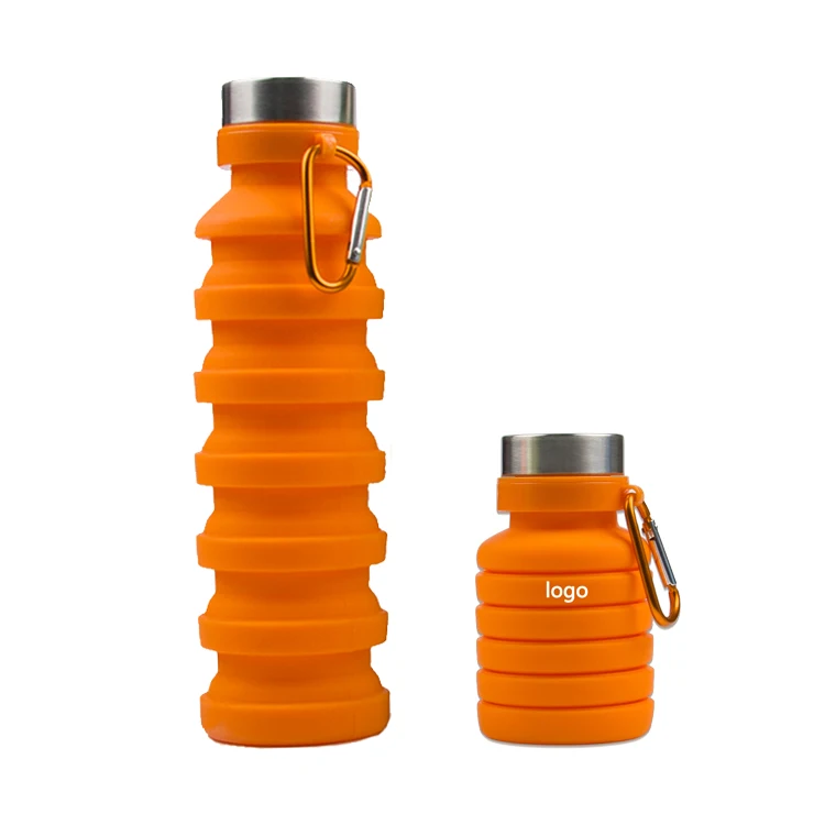 

Customized Logo BPA Free Smart Cold Bike Drinking Plastic Silicone Foldable Sports Collapsible Water Bottle, Customized color