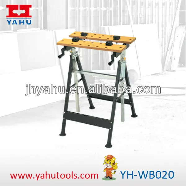 Foldable Cabinet Makers Workbench With Height Adjustble And Clamps
