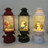 11" H Christmas Decoration Plastic Swirling Glitter LED Lighted Christmas Santa Nativity Snowman Lantern Water Globe