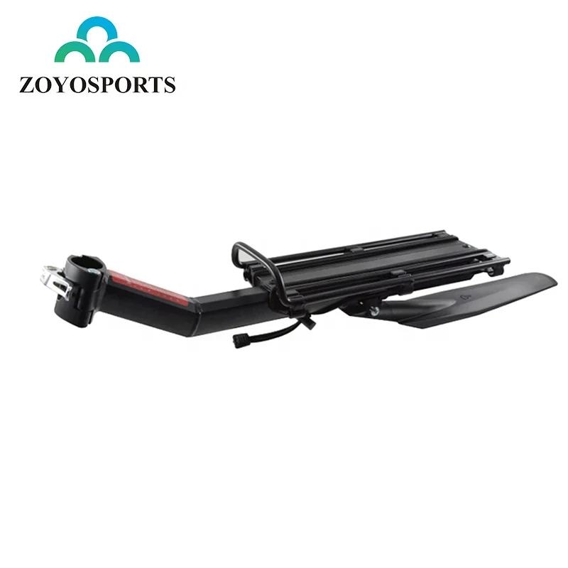 

ZOYOSPORTS Wholesale Black Aluminium Alloy Bike Rear Carrier Quick Release Bicycle Luggage Pannier Rack