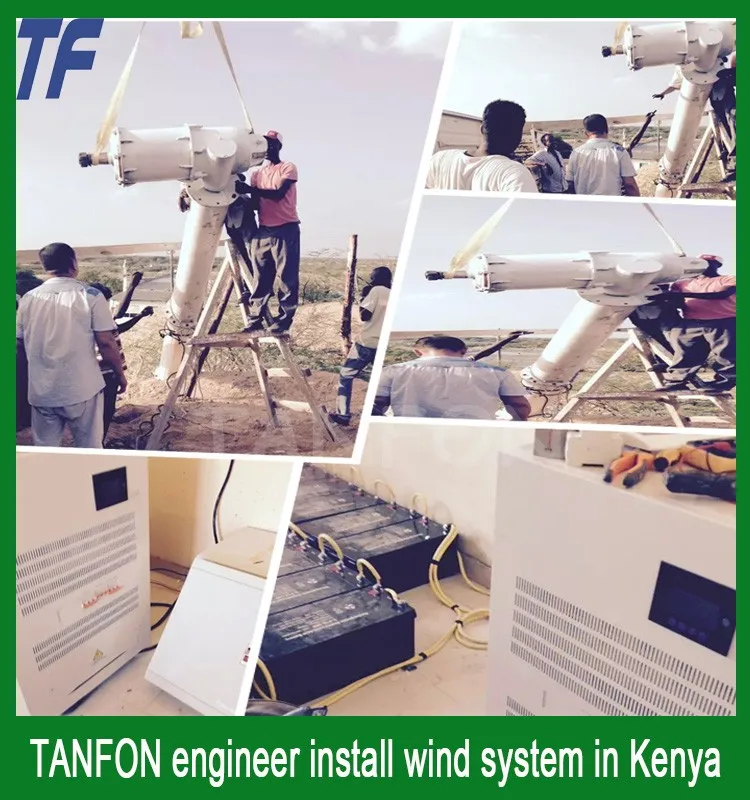 TANFON engineer install wind system in Kenya