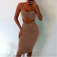 

hot sale two piece bodycon suit high quality fashion sexy bandage dress