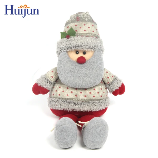 large stuffed sitting santa claus