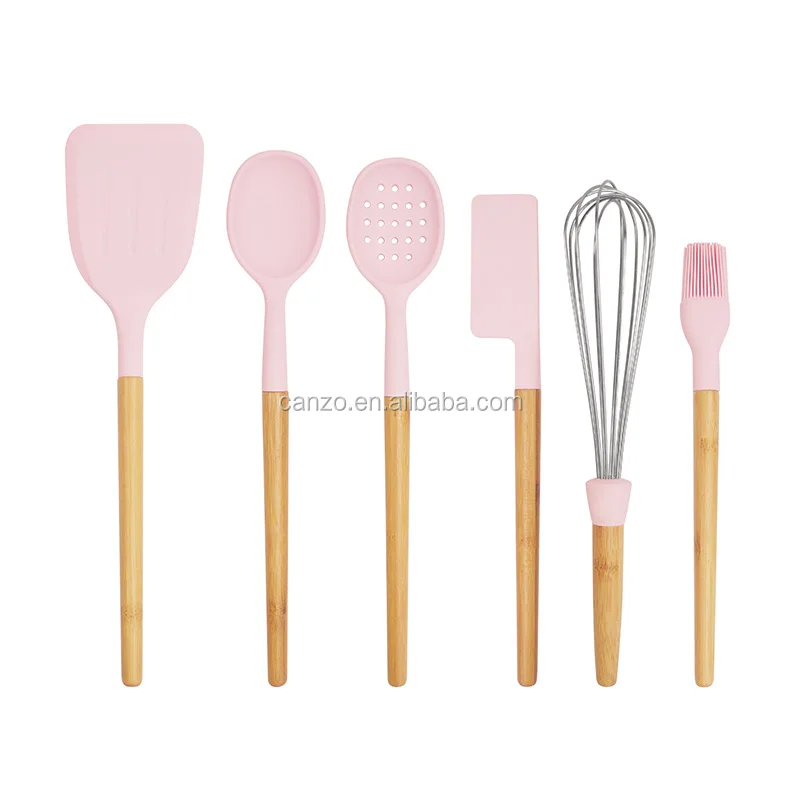 1 6pcs silicone utensils