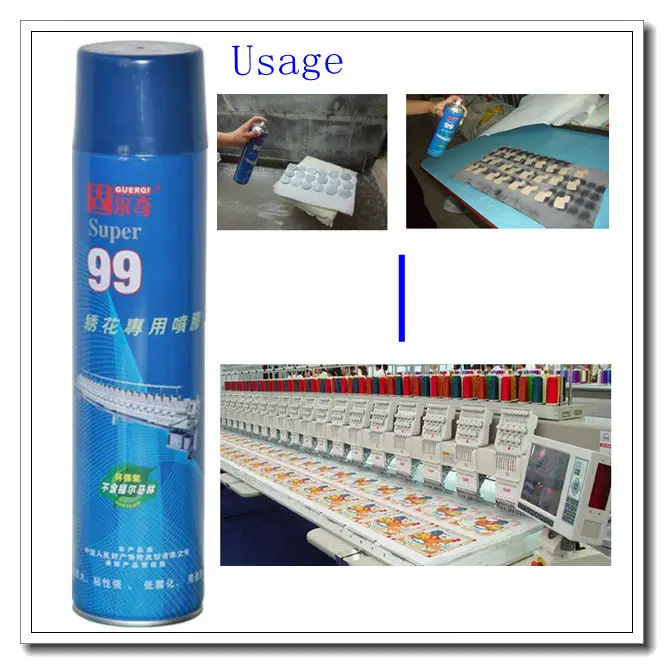 Msds Available Guerqi Super 99 Competitive Price Embroidery Spray