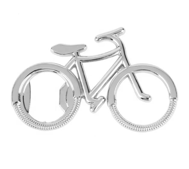 

Wholesale Cheap Custom Zinc Alloy stainless steel Metal 3D Keychain keyring Bike Bicycle Shape Bottle Opener, Silver