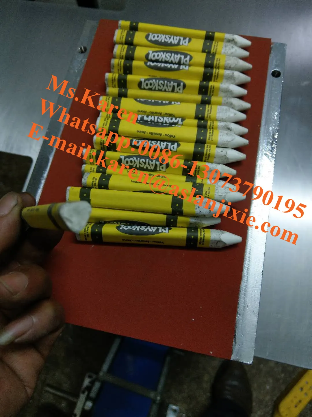 Wax Crayon Wrapper / Oil Crayon Label Machine / Crayon Wrapping