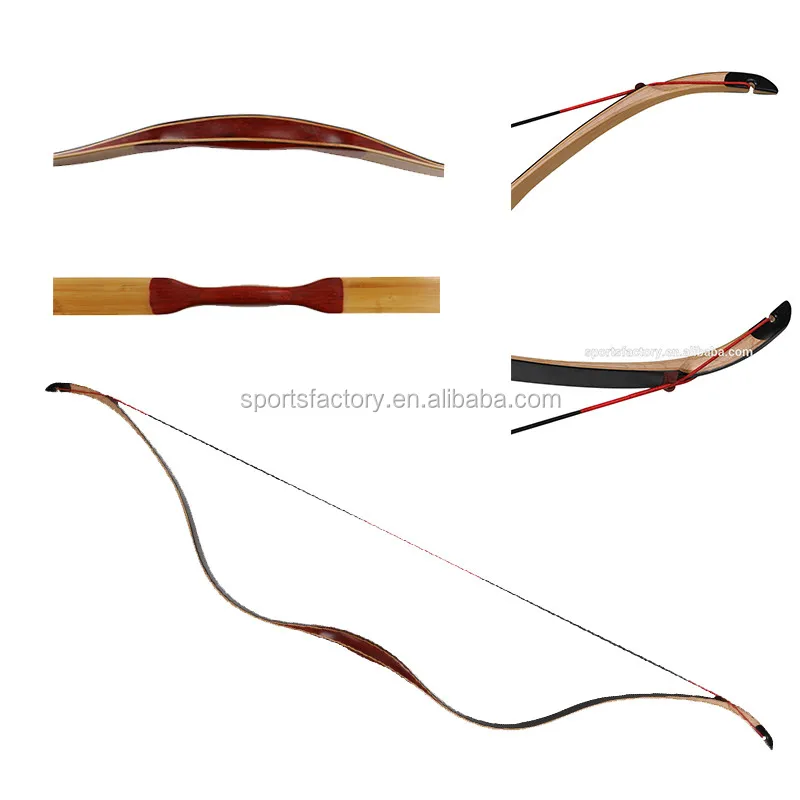 

Traditional Bamboo Recurve Bow Laminated Hunting Bow For Sale, As pictures